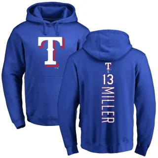Men's Texas Rangers Brad Miller Royal Backer Pullover Hoodie