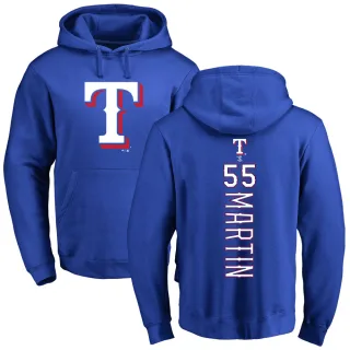 Men's Texas Rangers Chris Martin Royal Backer Pullover Hoodie