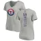 Women's Texas Rangers Brett Martin Ash Backer Slim Fit T-Shirt