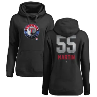 Women's Texas Rangers Chris Martin Black Branded Midnight Mascot Pullover Hoodie -
