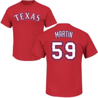 Youth Texas Rangers Brett Martin Red Roster T-Shirt
