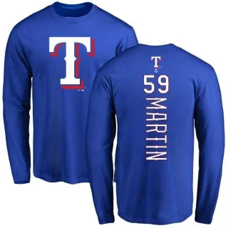 Youth Texas Rangers Brett Martin Royal Backer Long Sleeve T-Shirt